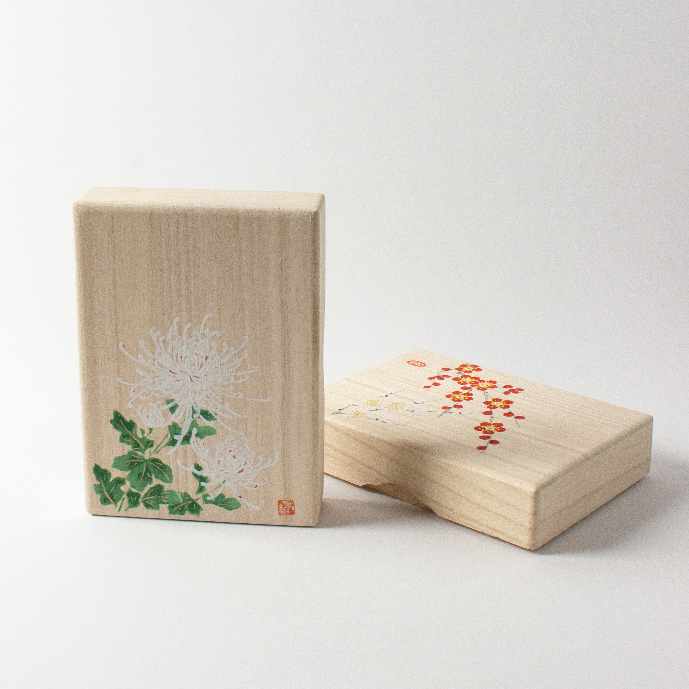 Japanese Incense Gift Set, with hand-painted paulownia wood box