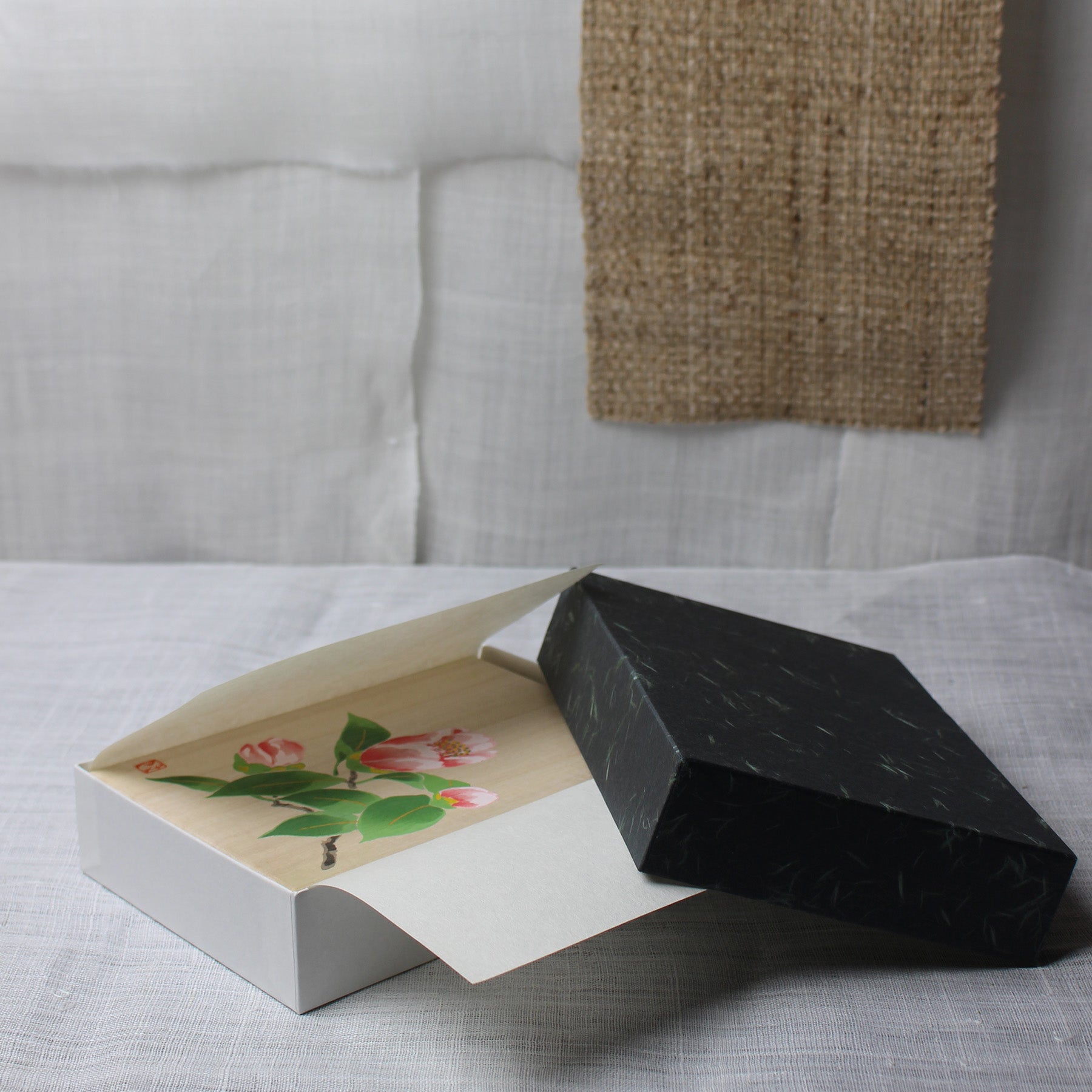 Japanese Incense Gift Set, with hand-painted paulownia wood box