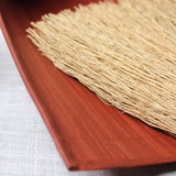 Japanese sweeping set: sorghum broom and khaki-dyed washi paper dustpan