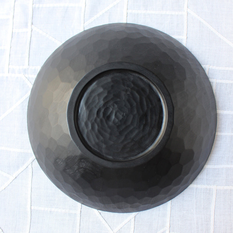 Grand plat en laque urushi japonaise
