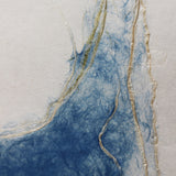 Japanese washi and indigo paper art piece #1