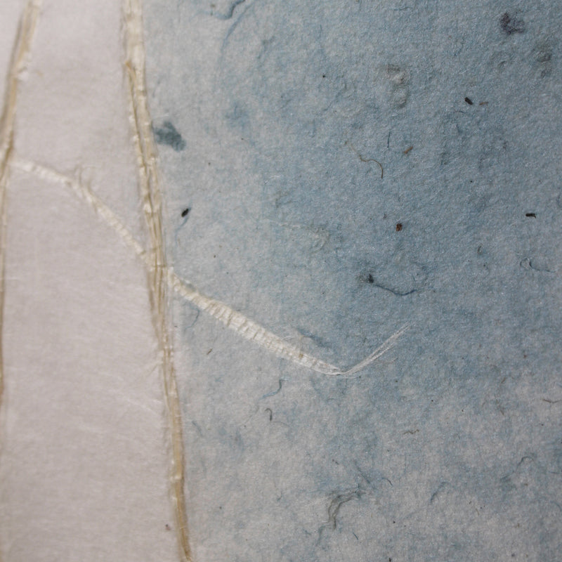 Oeuvre d'art en papier washi et indigo japonais #5