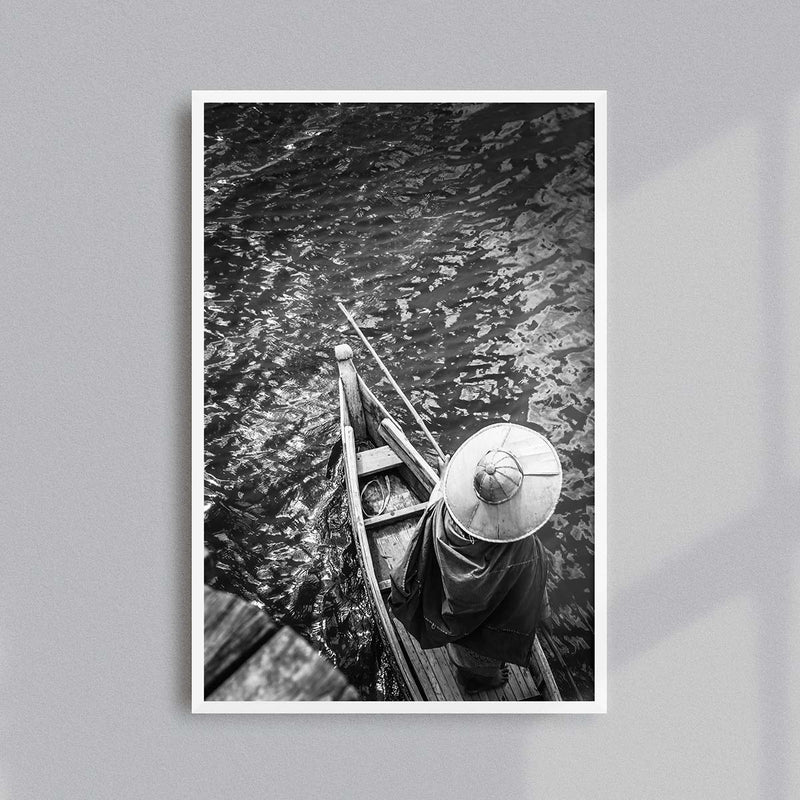 La Gardienne de Canards, Birmanie : SIGNED, NUMBERED AND FRAMED FINE ART PHOTOGRAPHY