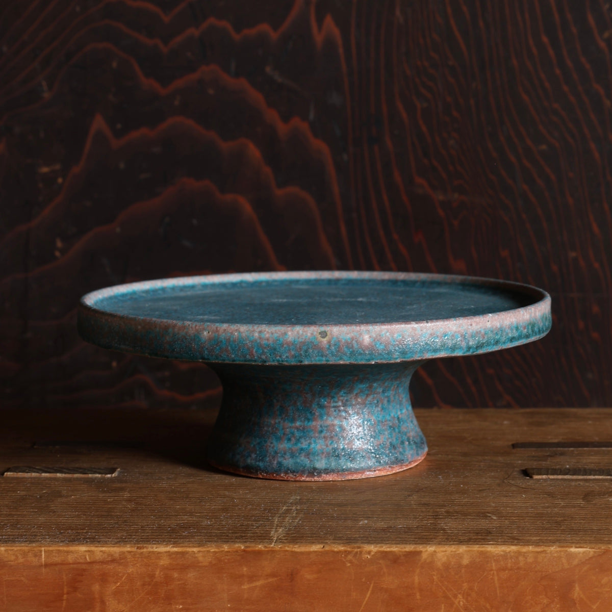 Assiette Haute en céramique et glaçure cuivre de l'atelier Tokinoha