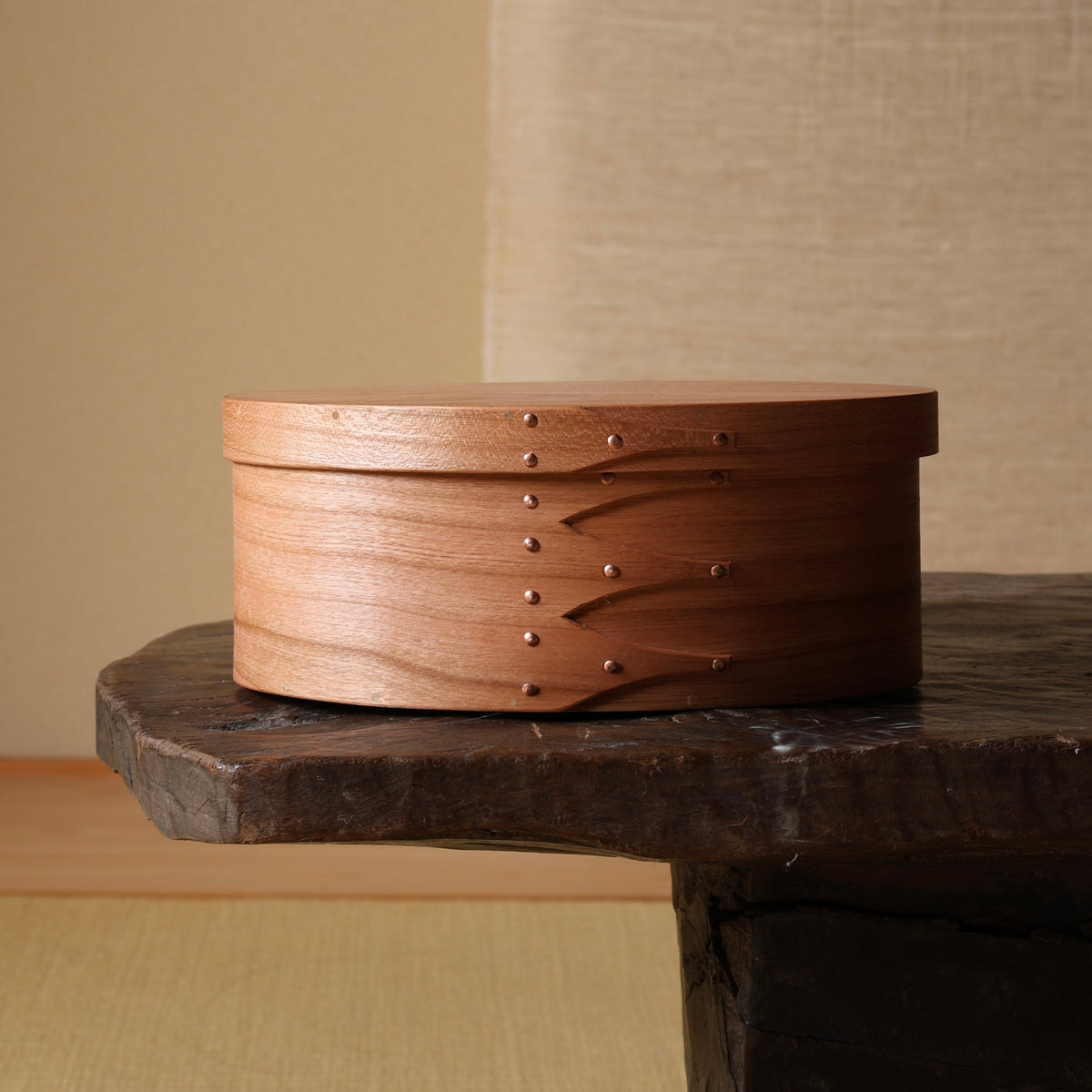 Boîte japonaise en bois de cerisier de l'atelier Unoh