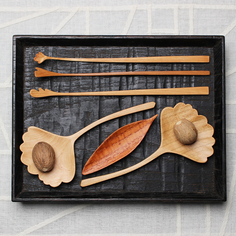 Korean chestnut-leaf-shaped spoon by Sung Woo Choi