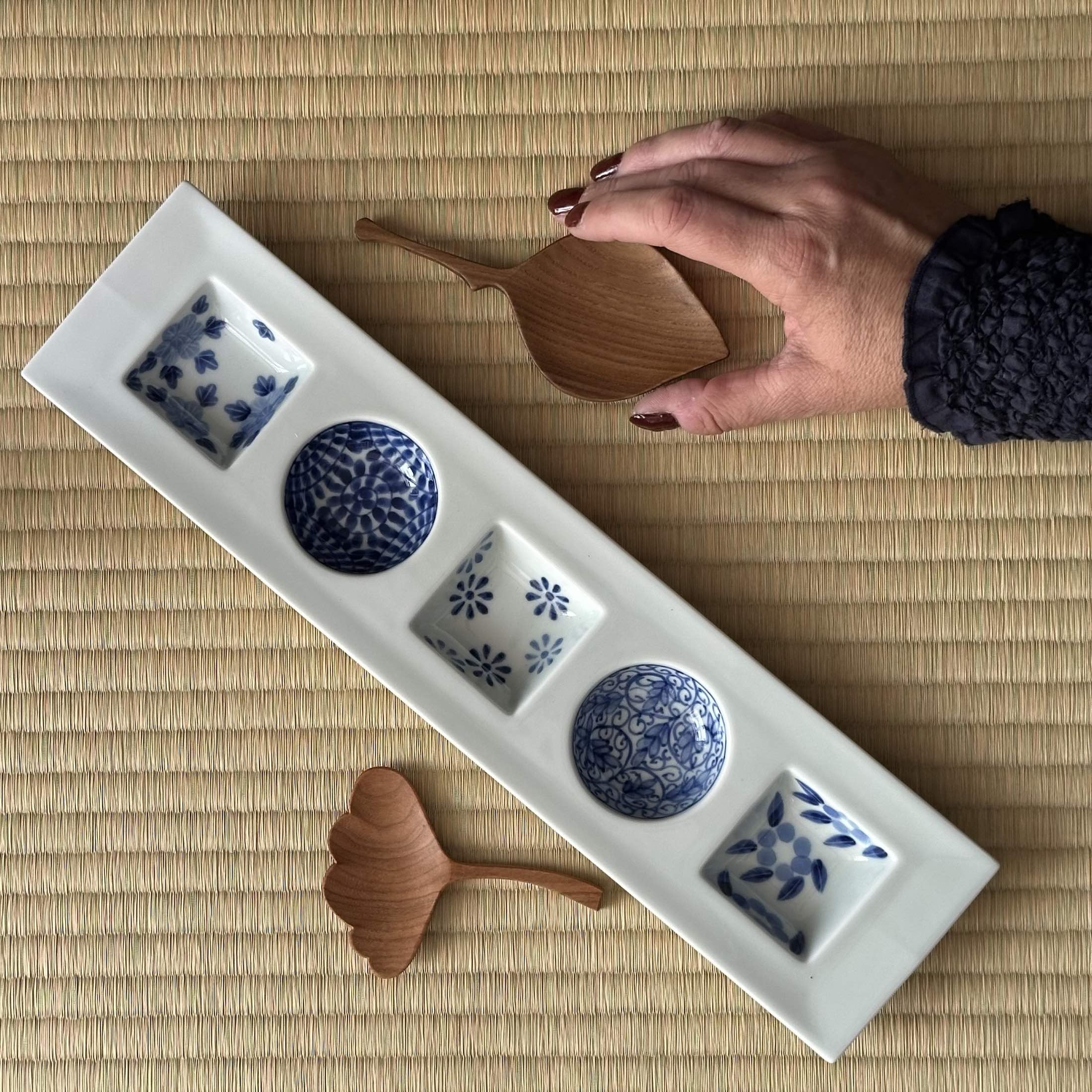 Plateau morizara en porcelaine d’Arita de Hakushiyama