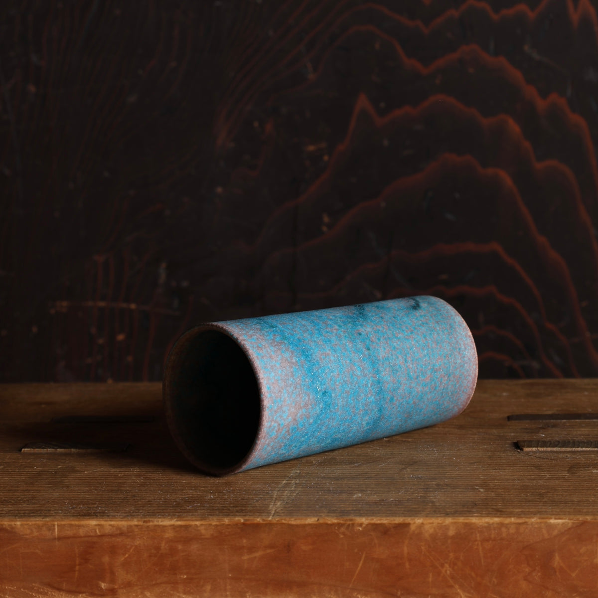 Ceramic cup or vase with copper glaze from the Tokinoha studio