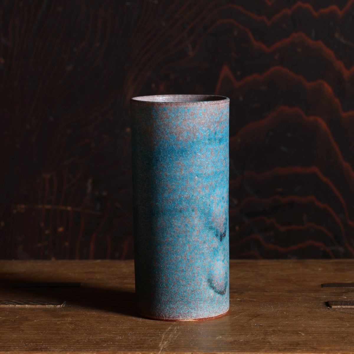 Ceramic cup or vase with copper glaze from the Tokinoha studio