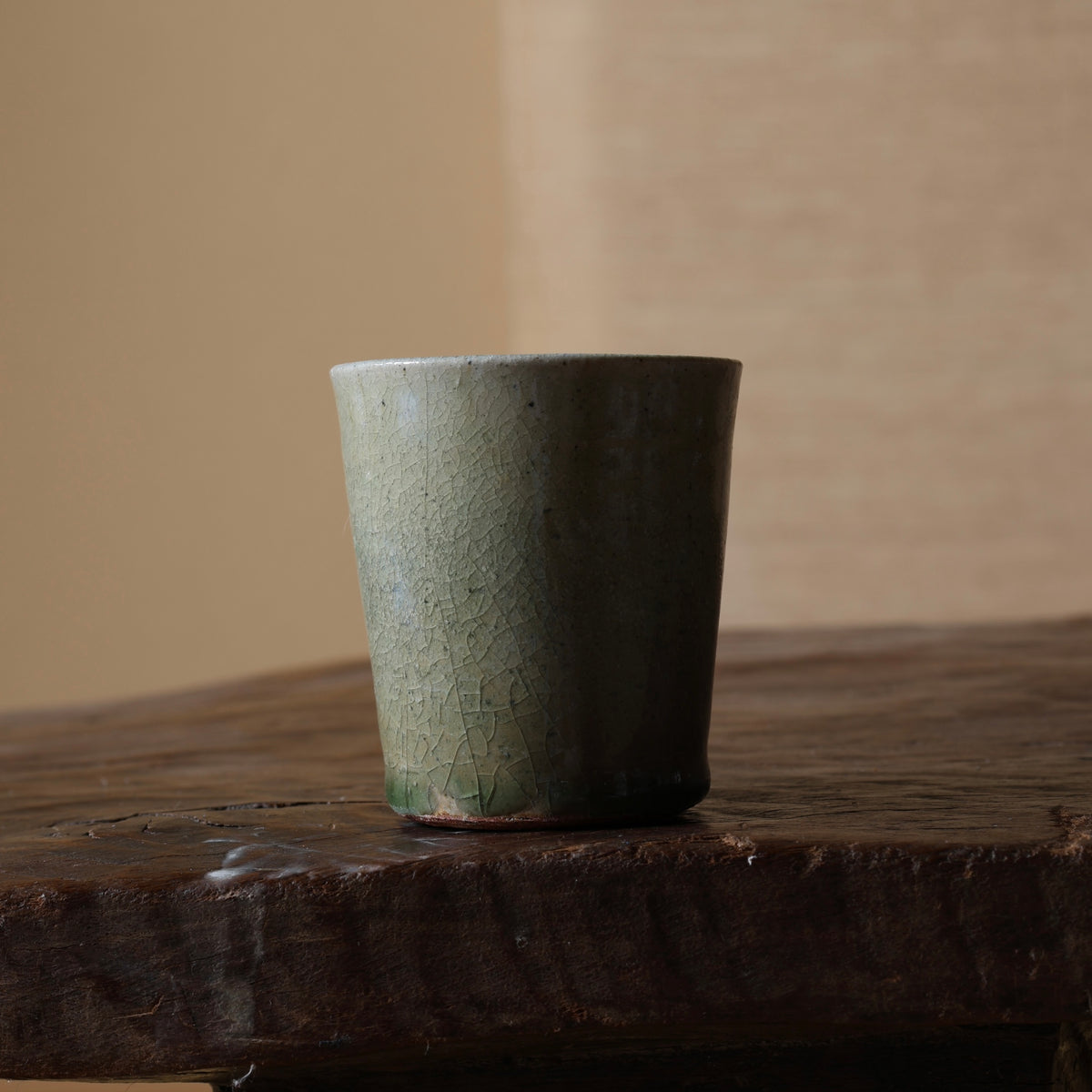 Ash-glazed cup from the Tokinoha workshop