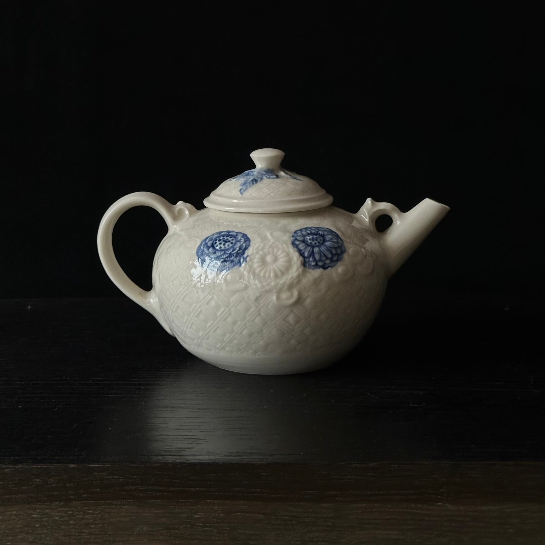 Théière kyūsu vintage en porcelaine Kiyomizu-yaki de Sekitei Matsumoto