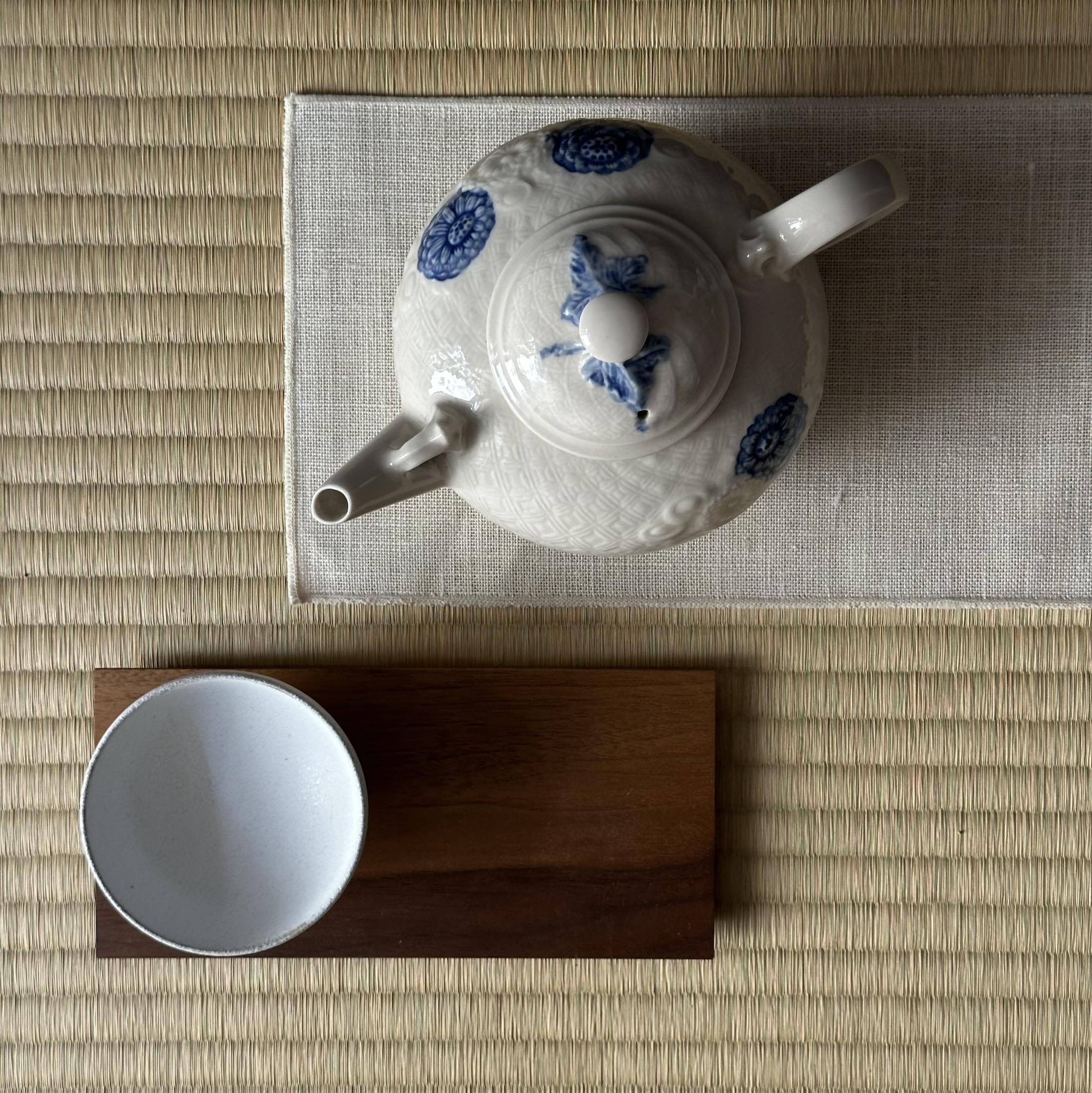 Théière kyūsu vintage en porcelaine Kiyomizu-yaki de Sekitei Matsumoto