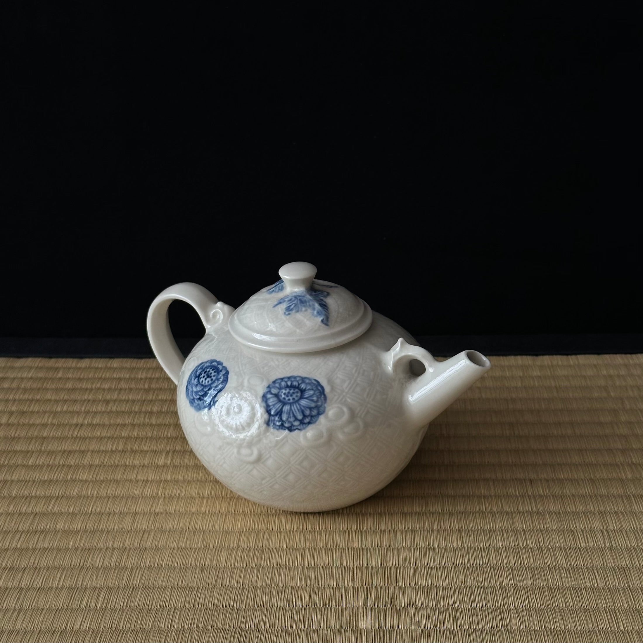 Théière kyūsu vintage en porcelaine Kiyomizu-yaki de Sekitei Matsumoto