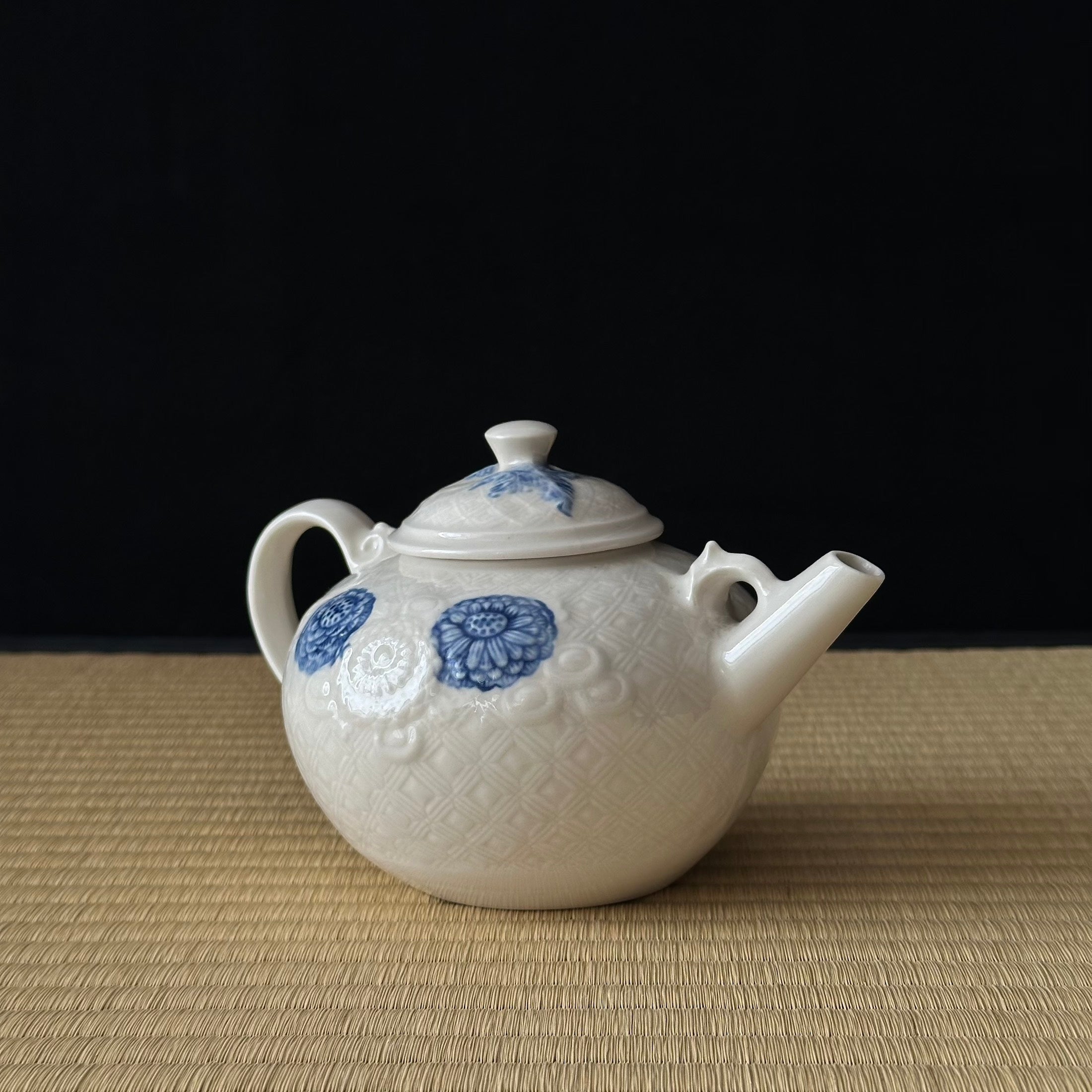 Théière kyūsu vintage en porcelaine Kiyomizu-yaki de Sekitei Matsumoto