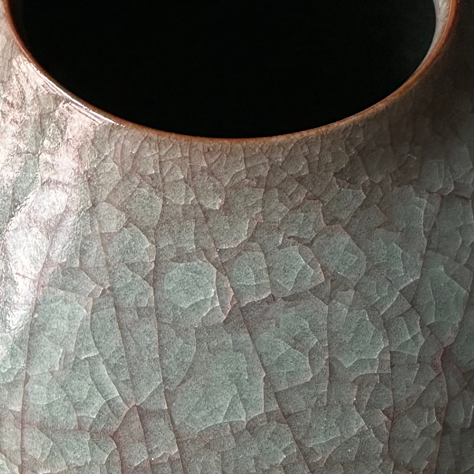 Large seiji (celadon) ceramic vase by Toshio Furukawa