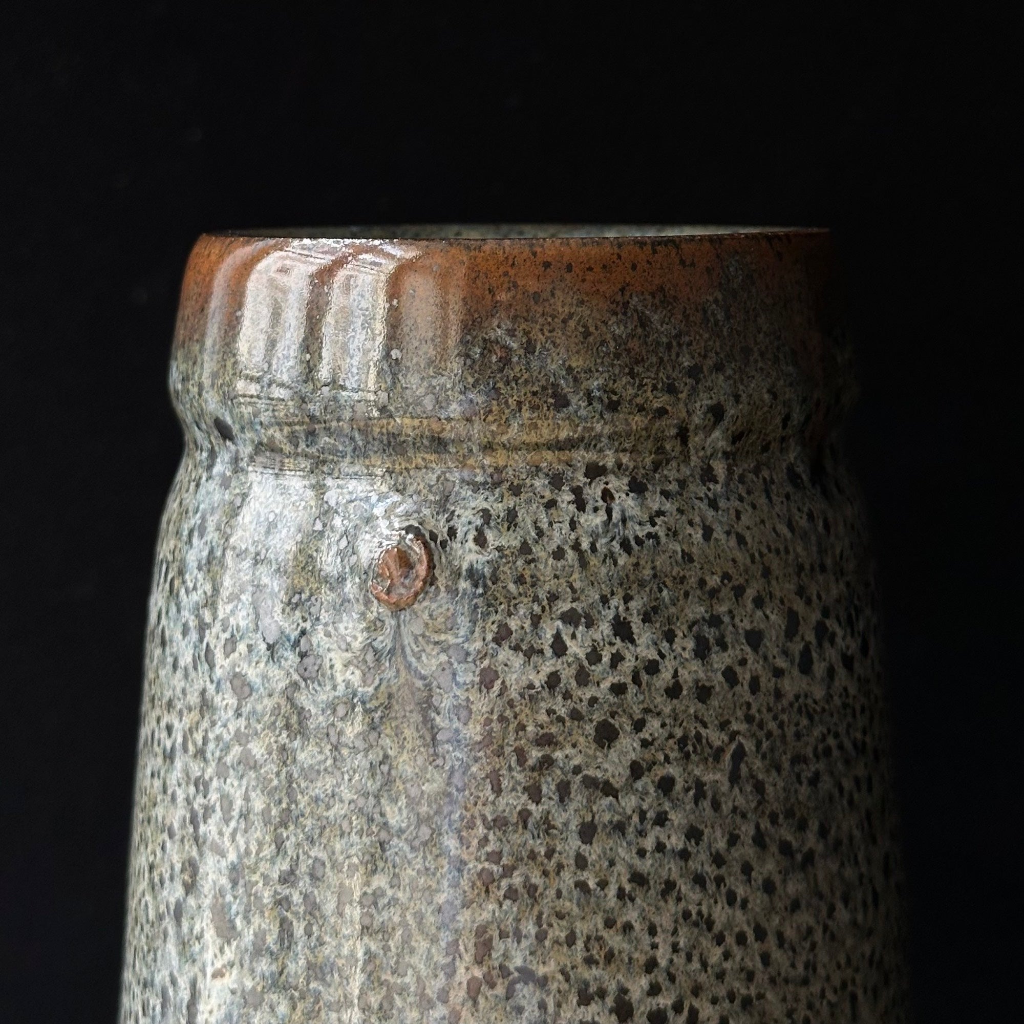 Vase en céramique glaçure tenmoku de Moriyasu Kimura