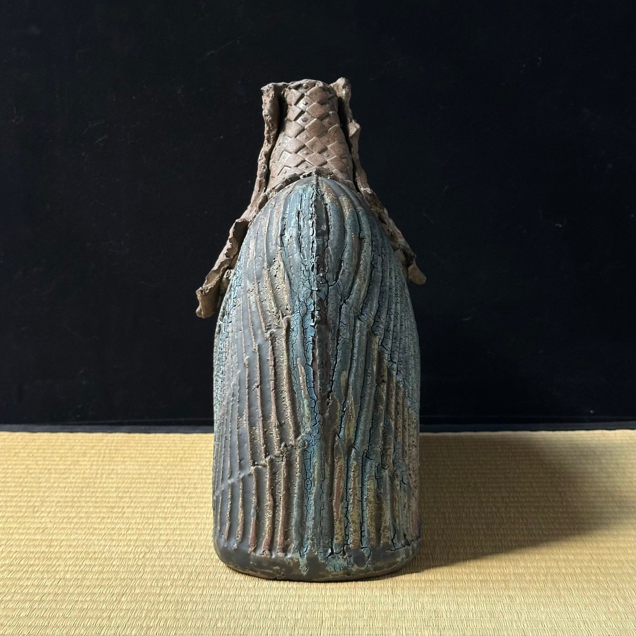 Large ceramic henko vase by Kinpei Nakamura