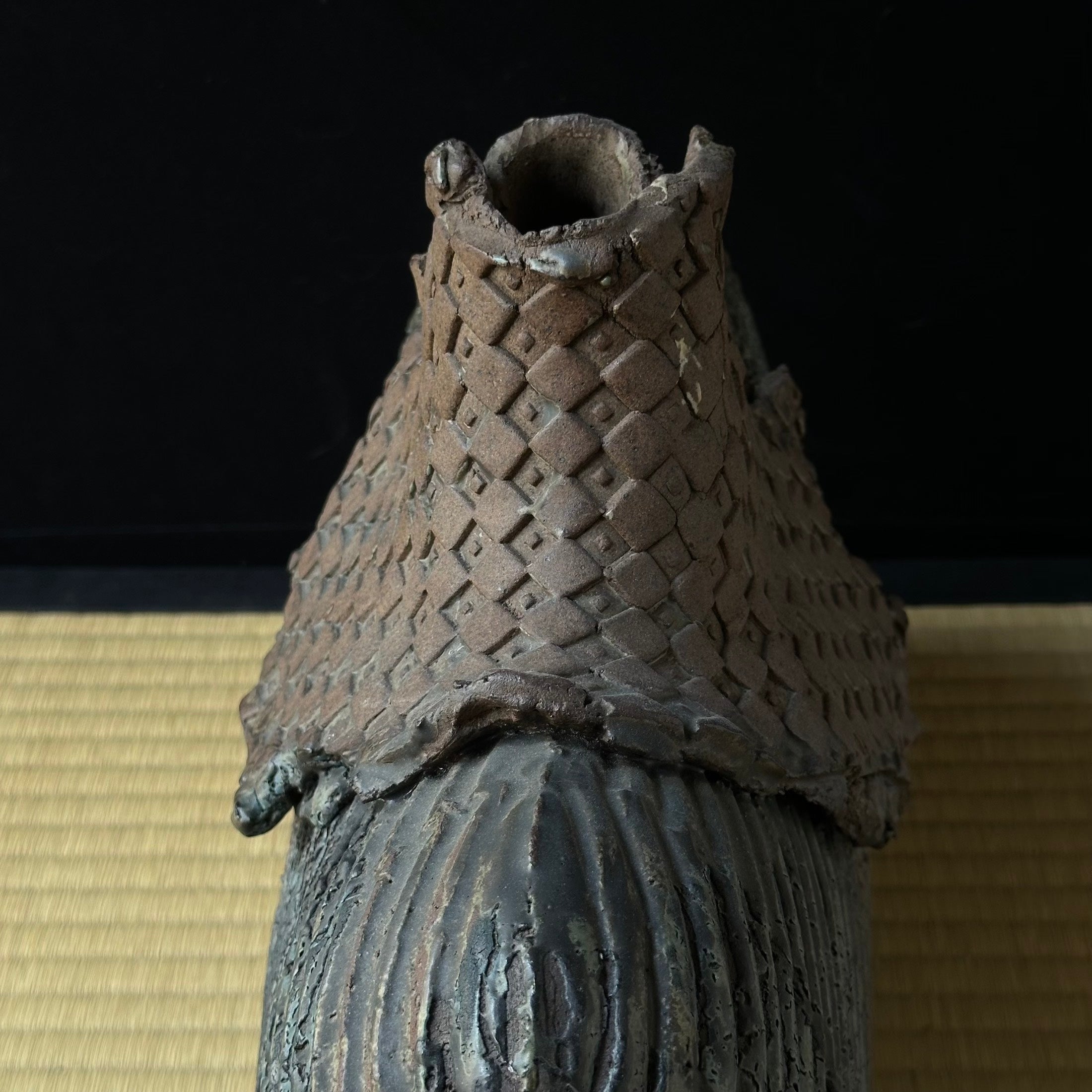 Large ceramic henko vase by Kinpei Nakamura