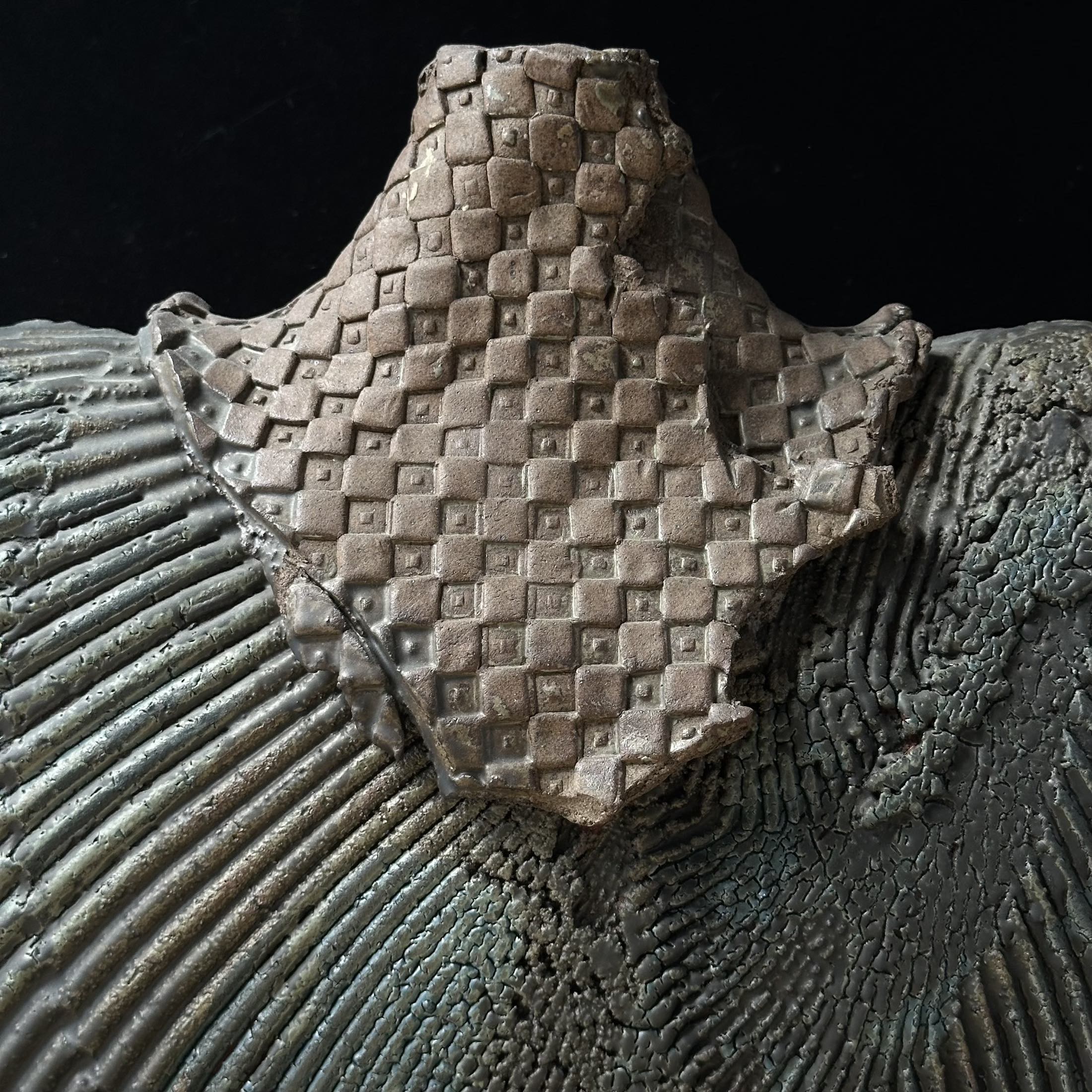 Large ceramic henko vase by Kinpei Nakamura