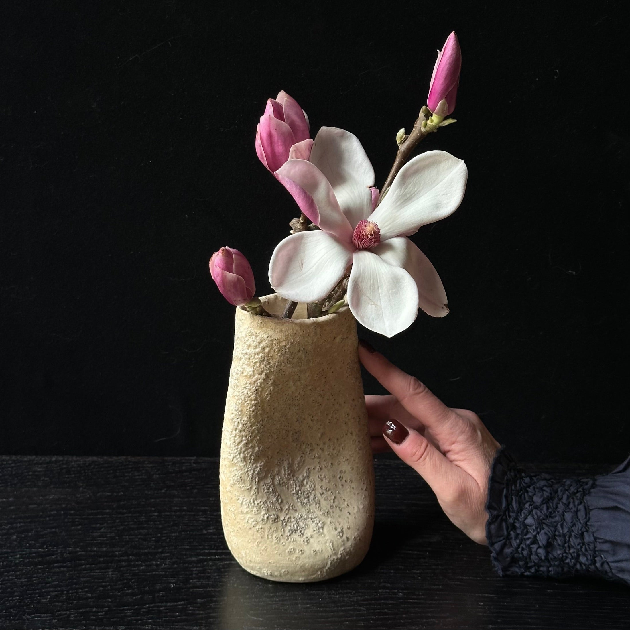 Vase en céramique série shiroi hensubō de Yagi Kazuo