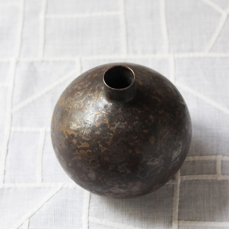 Round Ceramic Neck Vase by Shu Hirai #2