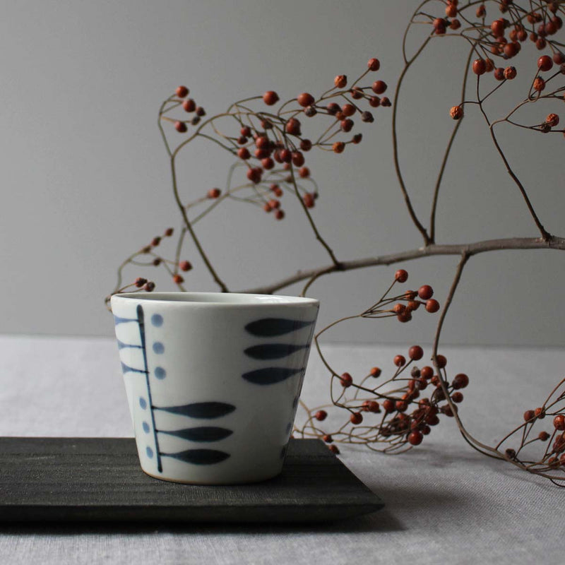 White and Blue Japanese Cup