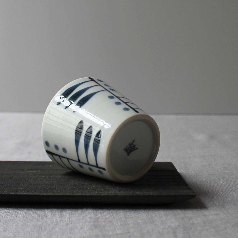 White and Blue Japanese Cup