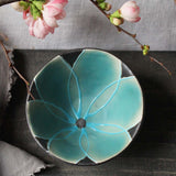 Bol Japonais en Céramique à Fleur Verte