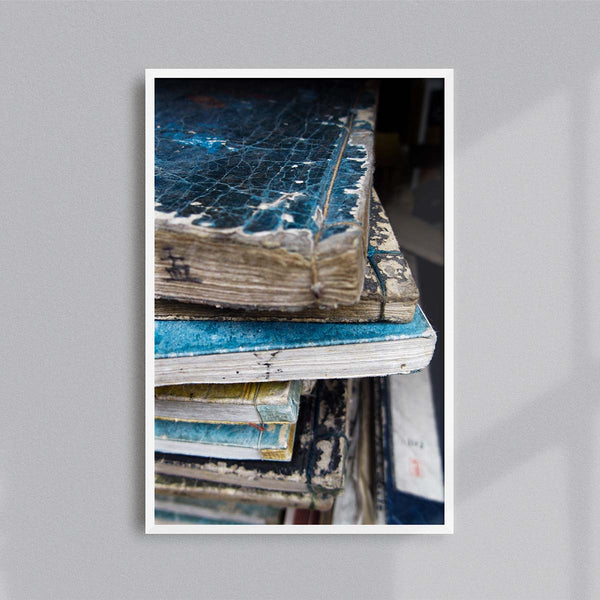 Tirage Photographie d'Art: Les Livres Bleus, Kyoto