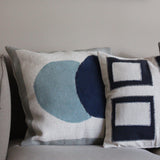 CUSHION COVER 50x50cm BLUE, NAVY AND GREY