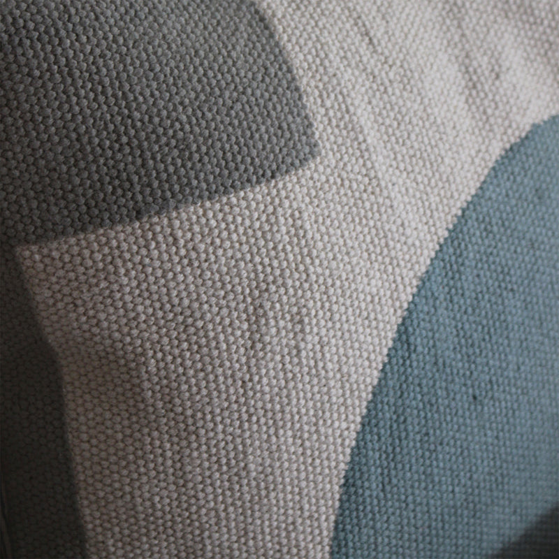 HOUSSE DE COUSSIN 50x50cm BLEU ET GRIS