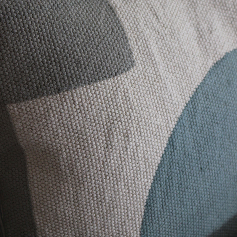 CUSHION COVER 50x50CM BLUE AND GREY
