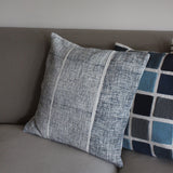 CUSHION COVER 45x45cm BLUE LINES