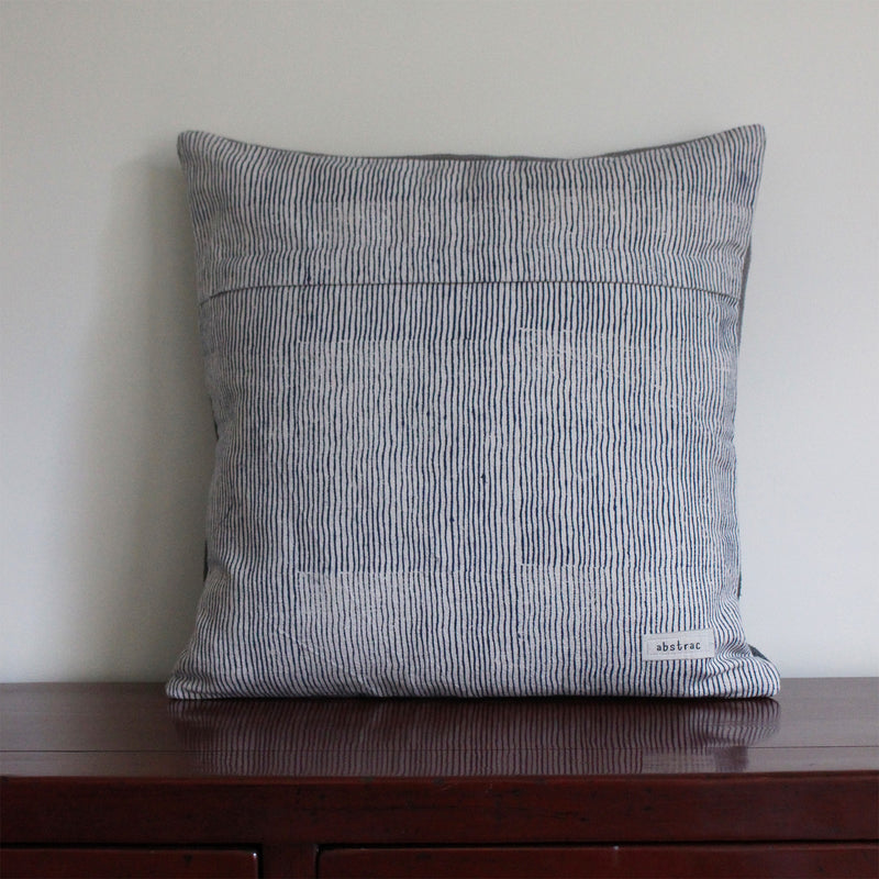 HOUSSE DE COUSSIN 50x50cm TAUPE ET GRIS