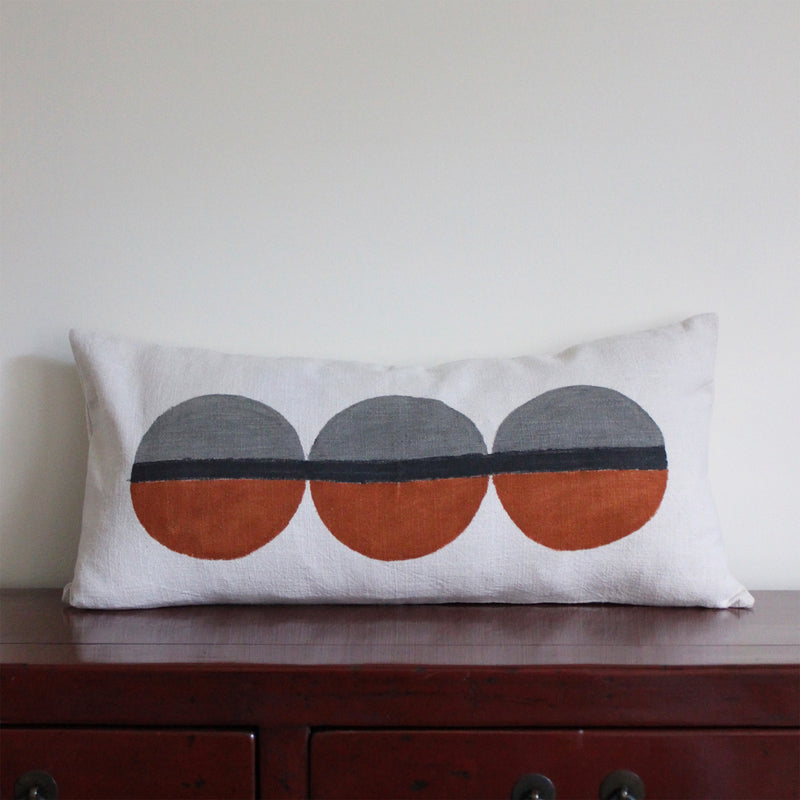 CUSHION COVER 30x60cm LINES AND CERCLES
